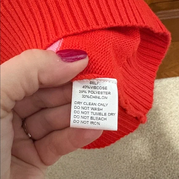 Pinch | Bold Red and Pink Sweater - Picture 6 of 6